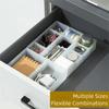 Transparent Combinable Drawer Storage Boxes with Detachable Compartments for Cosmetics Desktop Organization