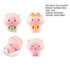 5Pcs Pig Ornament Mini Portable Size Q-Version Pig Design Statue Miniature Pig Landscape Office Desk Bookshelf Car Decor