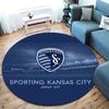 Sporting Kansas City Round Area Rug,Carpet Rug for Living Room Bedroom Sofa Playroom Decor,Non-slip Floor Mat