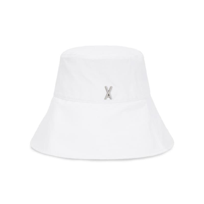 VARZAR VA Studded Solar Shield Bucket Hat White
