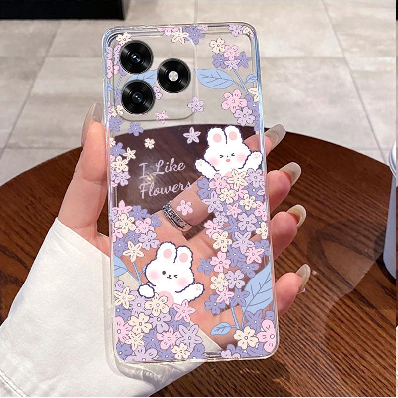 For Honor X5c Plus Casing Clear Luxury Cute Love Rabbit Funny Cool TPU Soft Silicone Phone Case HonorX5c X 5C Plus 4G Back Cover