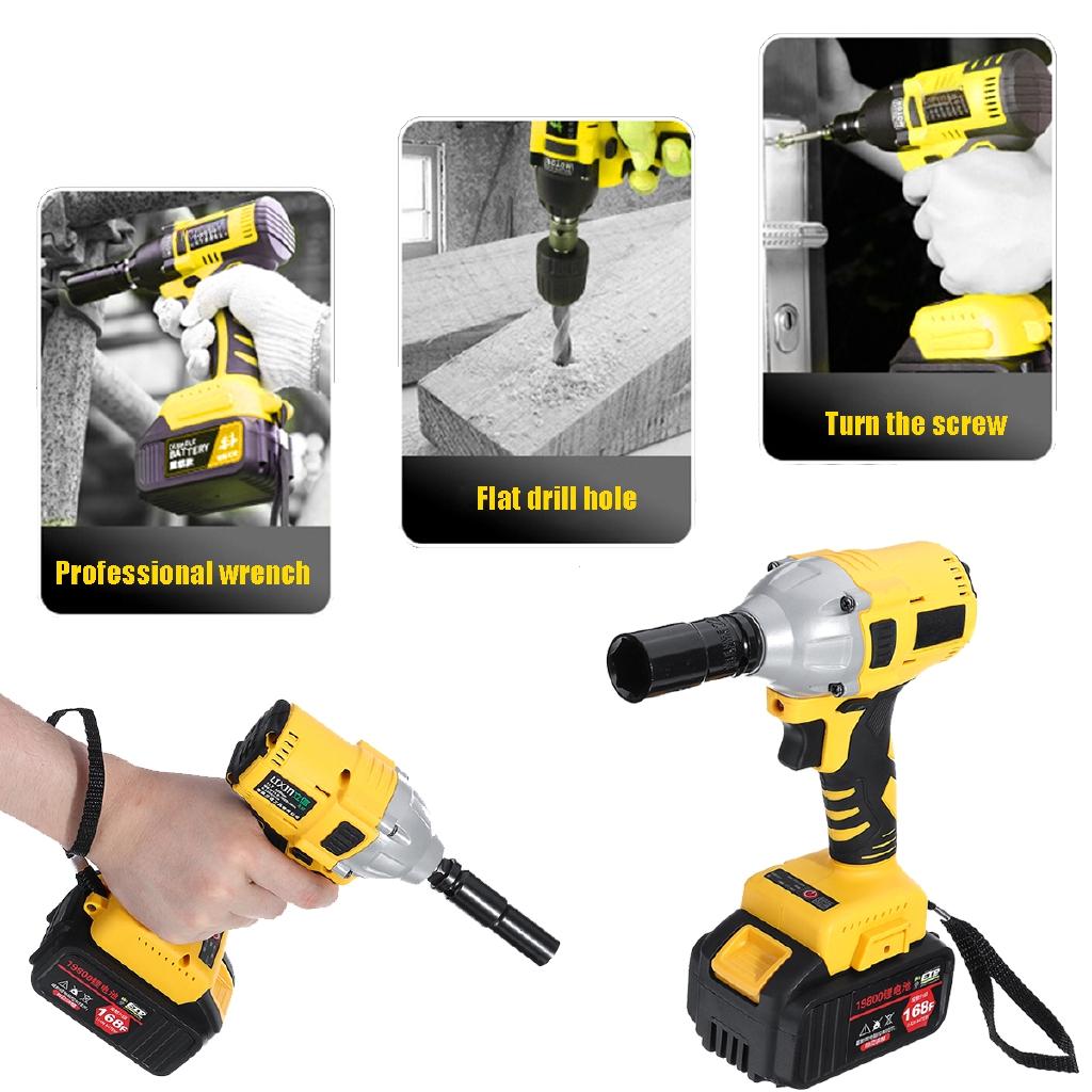 110-240V 168VF 460NM 19800mAh Electric Brushless Impact Wrench Cordless Drive Impact Wrench Tools