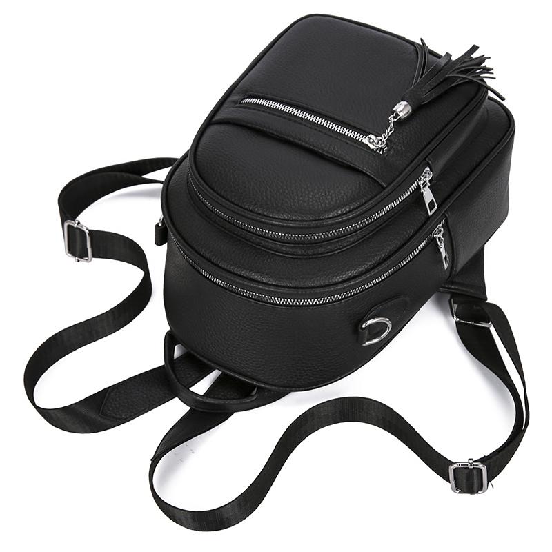 Women's Tassel Backpack Multi-Function Shoulder Bag Large Capacity Waterproof Backpack