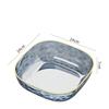 JUSTINLAU Transparent Fruit Snack Plate Multifunction Salad Dessert Biscuit Bowl with Golden Rim Home Desktop Food Storage Tray