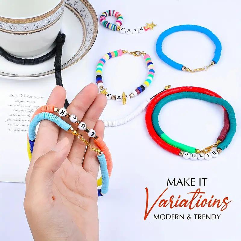Polymer Clay Bead DIY Bracelet Kit - Beading Materials & Accessories Set