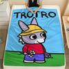 1PC Trotro Print Flannel Blanket, High Quality Comfortable for All Seasons, Home Decor, Warmth and Comfort, Perfect for Christmas Gifts229