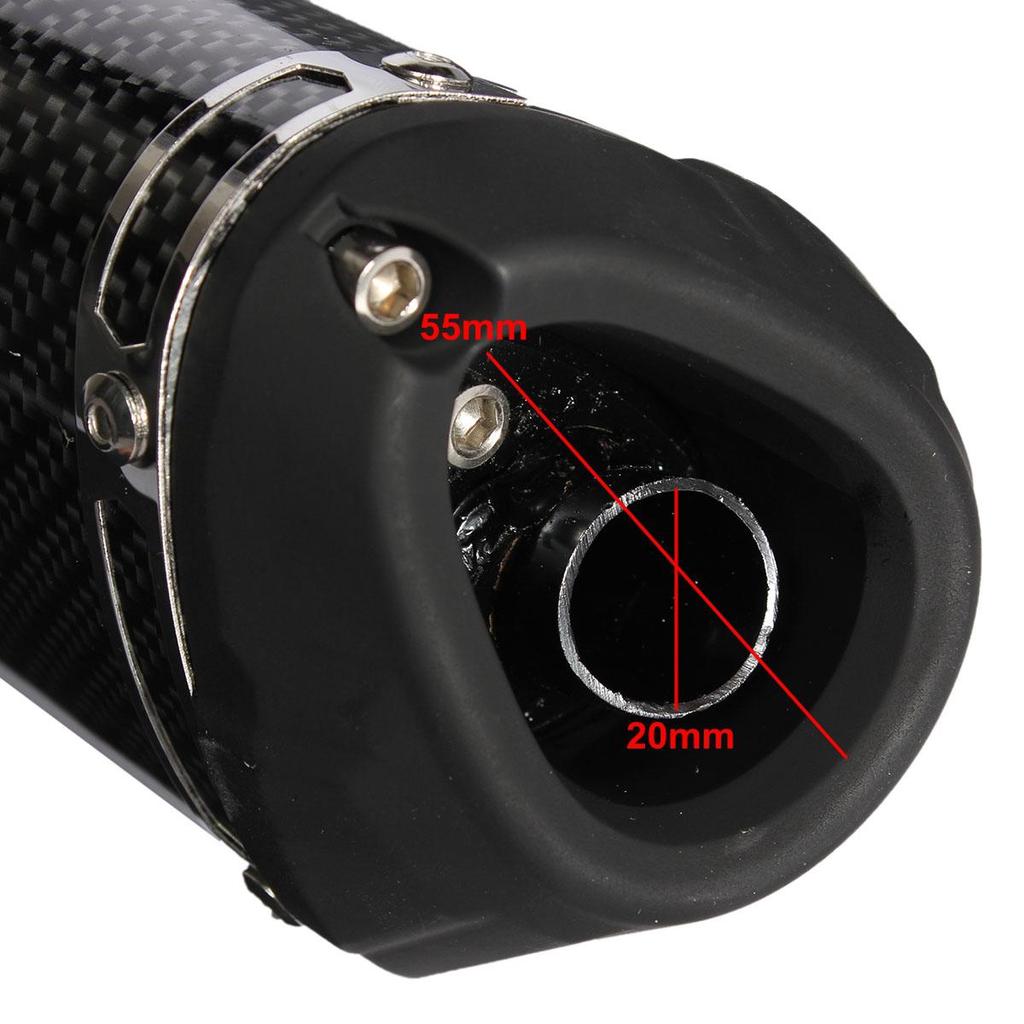 Iglobalbuy 38mm Motorcycle Scooter Exhaust Muffler Pipe W/Movable Silencer Carbon Fiber Iglobalbuy 38mm Motorcycle Scooter Exhaust Muffler Pipe W/Movable Silencer Carbon Fiber