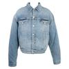 BALENCIAGA Domestic regular 657603 TJW73 Tiger Boa Distressed Denim Jacket 42 blueUsed