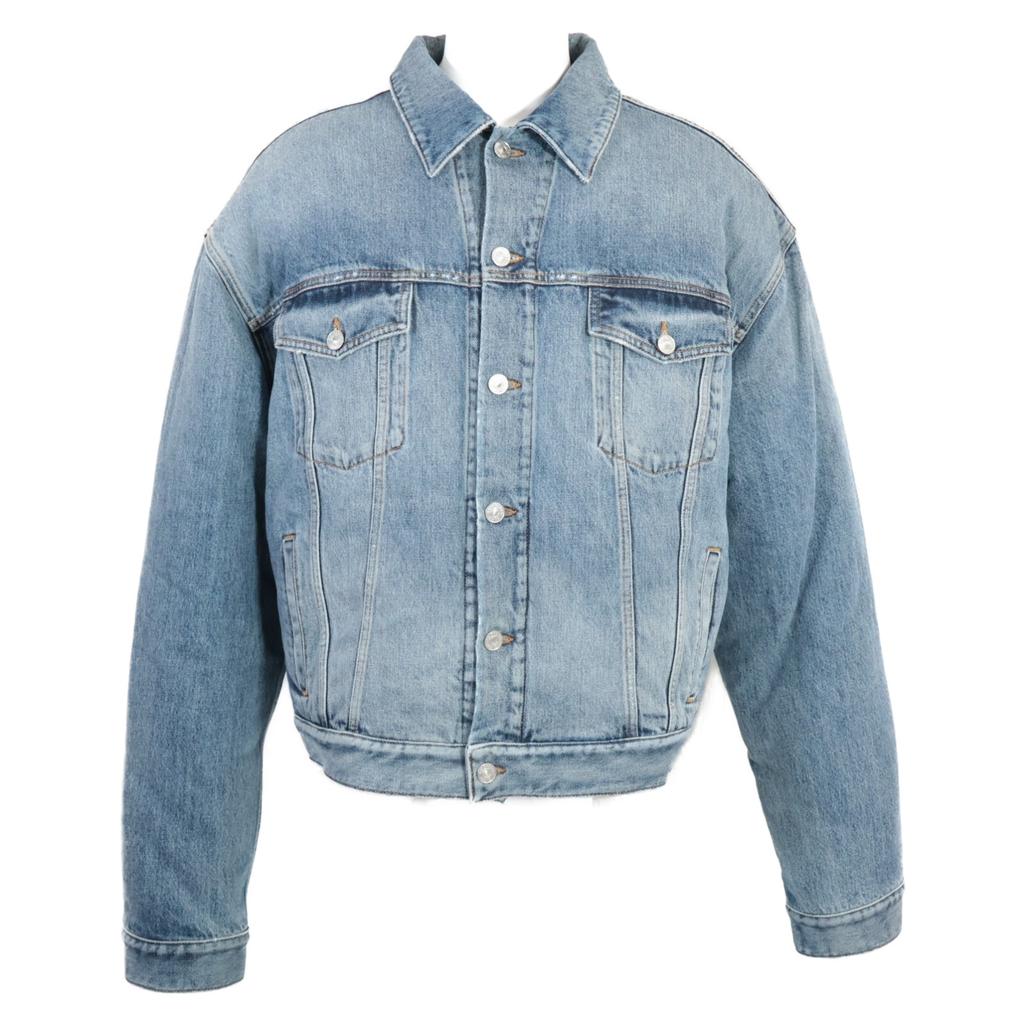 BALENCIAGA Domestic regular 657603 TJW73 Tiger Boa Distressed Denim Jacket 42 blueUsed