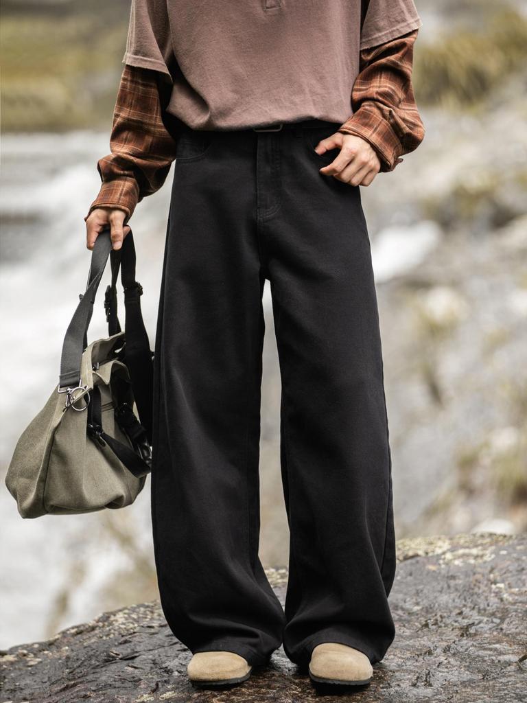 Men's Autumn Casual Retro Wide-Leg Cotton Pants