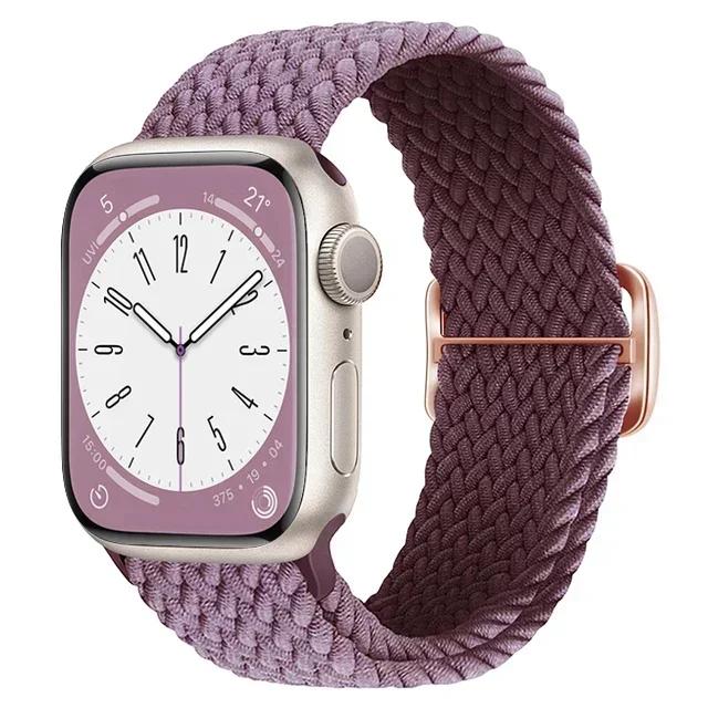 Nylon Strap for Apple Watch Ultra 2 Band 49mm 40mm 44mm 41mm 38 45mm Elastic Braided Loop Bracelet IWatch Series 9 8 7 6 SE 5 4