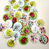 Pack of 50 Colorful Decorative Wooden Buttons Two Holes Round for Sewing Crafts 20mm