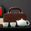 Portable Ceramic Travel Tea Set: One Pot, Two Cups - Perfect for Outdoor Use or Dragon Boat Festival Gifts