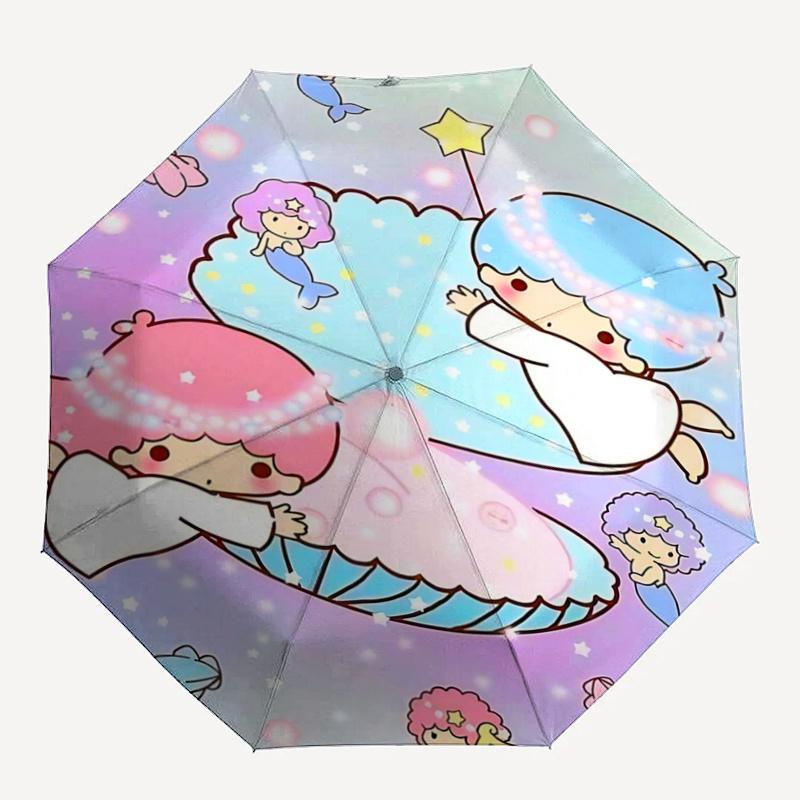 1pc Mermaid Fantasy Shell Umbrella - Automatic Open/Closed with Foldable Design, Iron Frame for Outdoor Use, Perfect Gift for Fans, Travelers, Daily U