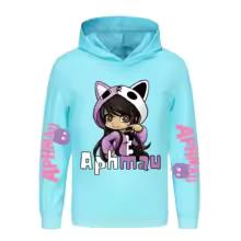 Anime APHMAU Hoodie Kids Cartoon Jumper Boys Long Sleeve Coats Baby Girls Hooded Sweatshirts Children Pullover Sweater