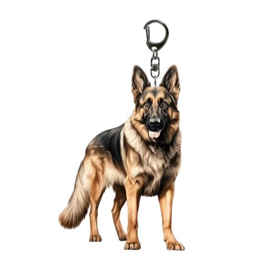 Acryl Schlüsselanhänger 2D Hundeform Feine Handwerkskunst Schlüsselring Dekorativ Rucksack Handtasche Telefon