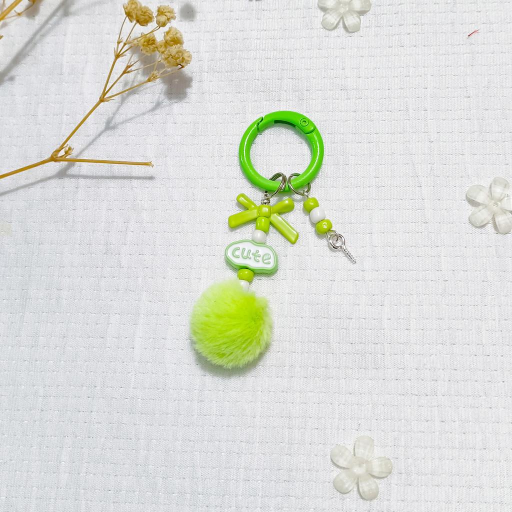 Keychain Phone Charm With Colorful Ball Decoration For Girls And Teens