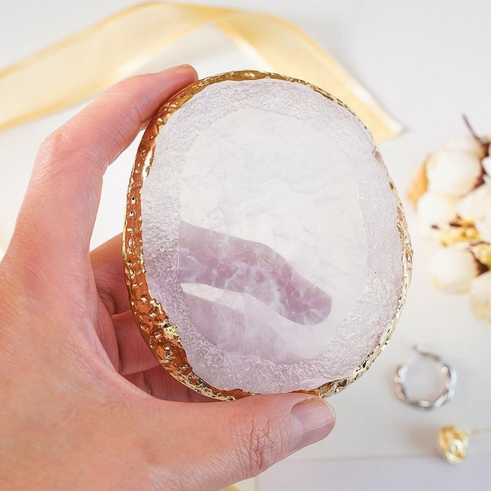Resin Jewelry Tray for Women Creative Agate Pattern Earrings Holder Dish Exquisite Unique Decorative Ring Tray Perfect Gifts