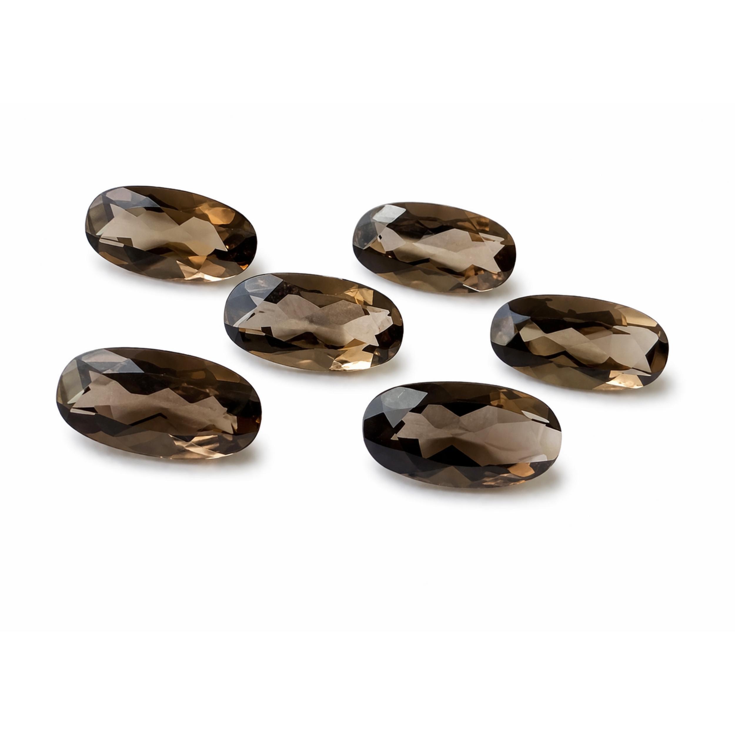 AAA+ Дымчатый кварц Камень Большой Овальный Фасетчатая огранка Калиброванные камни | Натуральный Коричневый Кварц Россыпной камень для Изготовления ювелирных изделий 5x10mm коричневый