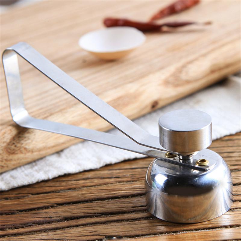 Creative Egg Opener Dustproof And Easy To Clean Stainless Steel Egg Beating Artifact Broken Egg Shell Steaming Kitchen Gadgets