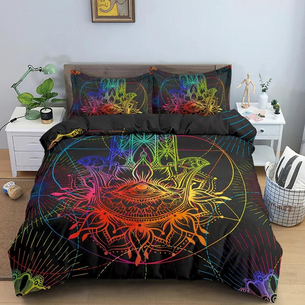 Divination Hand Duvet Cover Psychedelic Comforter Cover Bedding Set Personality Quilt Cover Queen King Size Bedclothes 2/3 Pcs