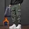Clothing Winter Fleece Warm Corduroy Pants Men Cargo Work Thick Baggy Streetwear Joggers Trousers Male