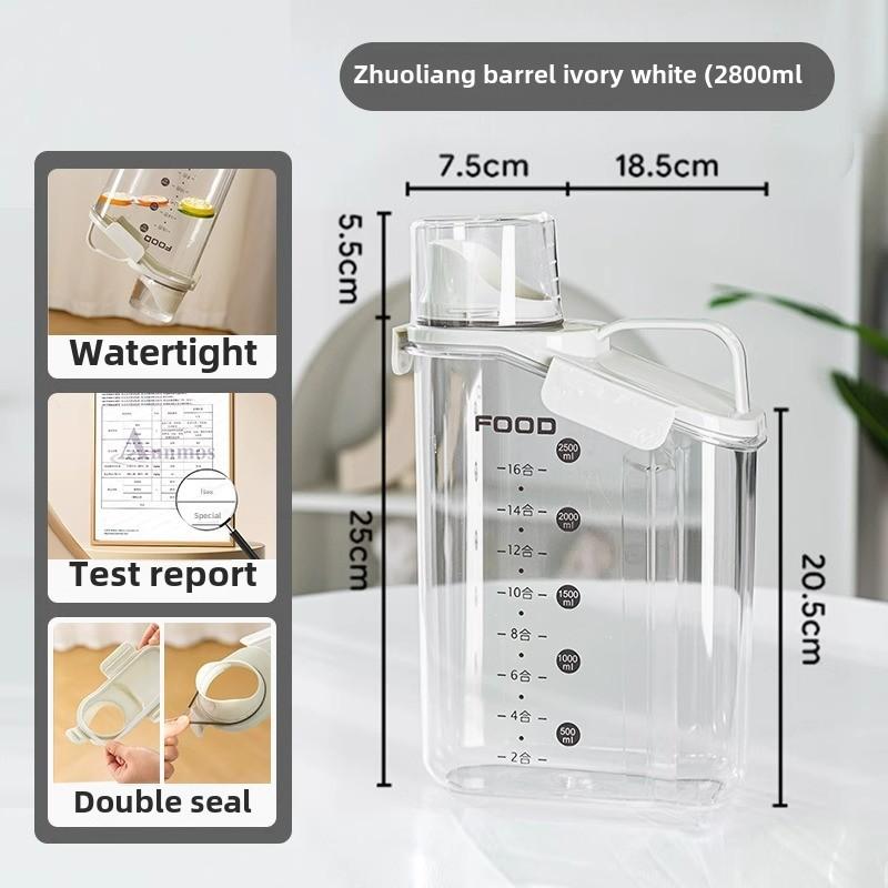 Simple Seal with Scale Grain Storage Bucket Pet Grain Storage Bucket Cat Food Dog Food Moisture-proof Dog Supplies