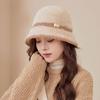 Plush Fisherman Hat Women's Autumn and Winter Bucket Hat, Two Tone Warm Basin Hat