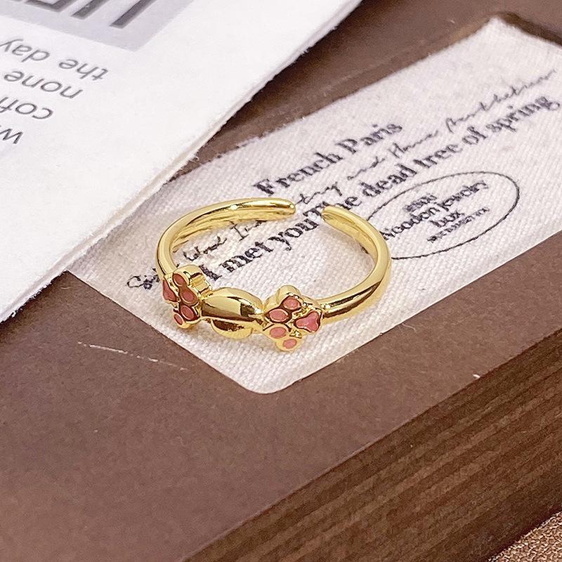 Medieval Personalized Retro Enamel Dripping Oil Inlaid Zir*****Pening Ring Niche Light Luxury High-End Ring Woman