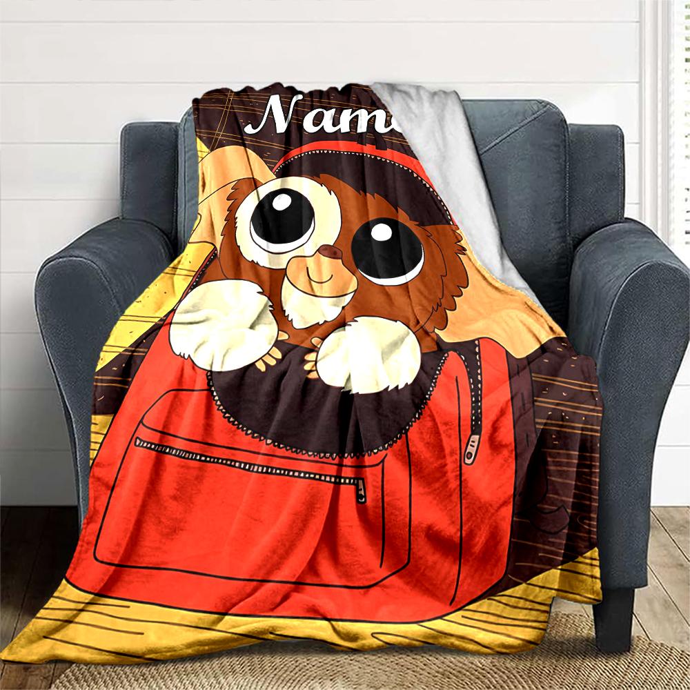 Customiz Name Personality Gremlins Blanket Soft &Warm Sofa Office Bed Travel Lunch Break Blanket, Gift Suitable All Seasons