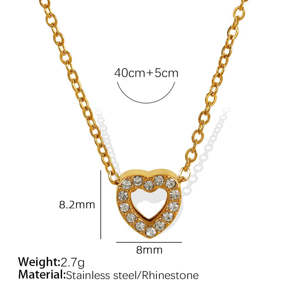 

Exquisite Women s Clover Necklace Titanium Steel Cross Geometric Diamond Clavicle Chain Flower Love