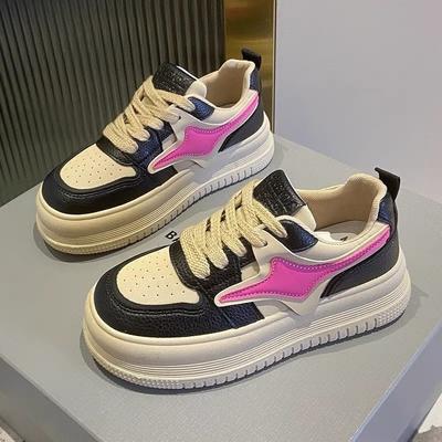 Platform White Shoes Children's Autumn New Ins Trendy Versatile Leather Casual Board Shoes