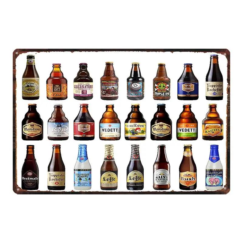 Belgian Beer Jupiler Duvel  Metal Plate Wall Pub Kitchen Restaurant Home Art Decor Vintage Iron Poster Gift 8x12inch DU-6718B