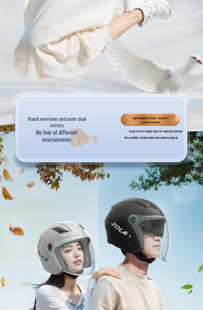 Men's Winter Electric Bicycle Helmet with Anti-Fog and Double Visor, 3C Certified, Korean Style for Motorcycles and Scooters.