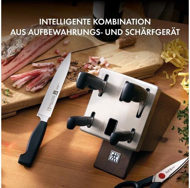 Набор ножей Zwilling Vier Sterne с самозатачивающимся блоком, 7 предметов, серый (35148-507-0)