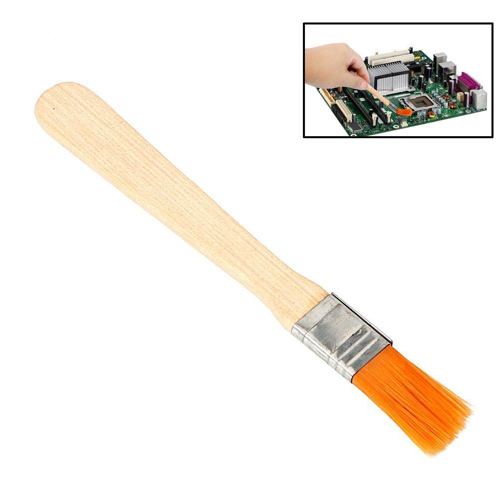 

Soft 13cm Keyboard Wood Handle PCB Cell Phone Dust Cleaner Nylon Brush Cleaning Repair Tools 2.5cm x 1.5 cm