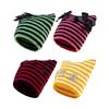 Crochet Stripe Pattern Hat Handmade Cat Ear Hat Winter Warmer Knitted Hat Cold Winter Presents for Students Teenagers
