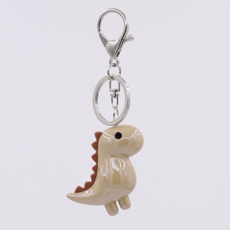Charming Cartoon Dinosaur Acrylic Keychain Colorful Electroplated Finish, Perfect for Backpacks & Car Keys