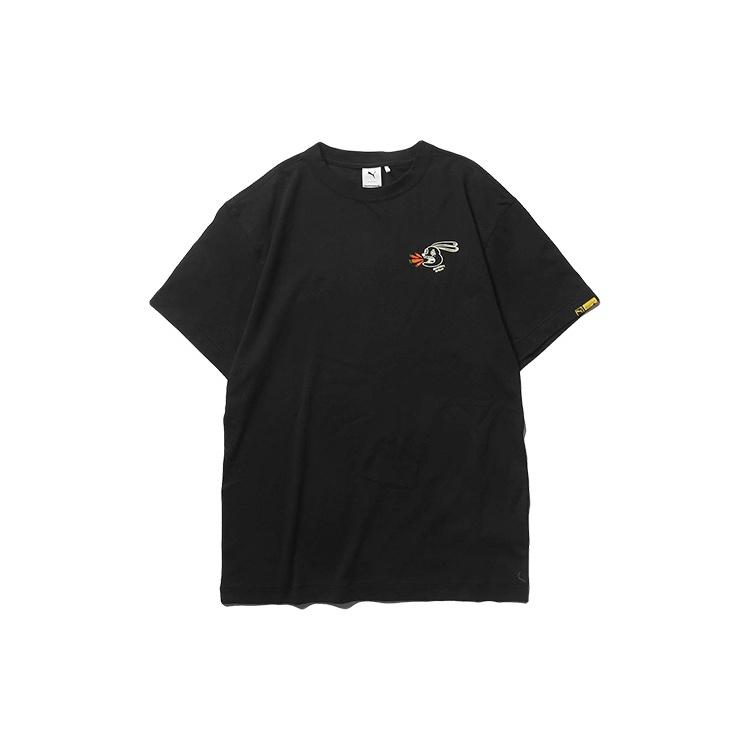 PUMA x Randomevent Logo Short Sleeve Tee Black Men s 59666501 XXS