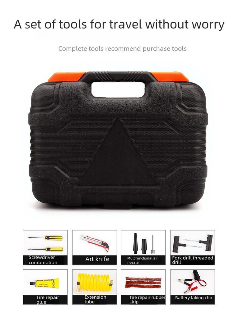 Tragbare Mini-Luftpumpe mit Doppelzylinder, 12 V, Hochspannung, Metall, für Autos