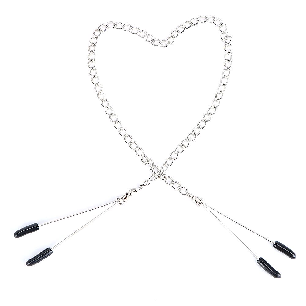 Clit Clamp Sex Toys For Couple Adult Game Breast Labia Clips With Metal Chain Fetish Nipple Clamps Adjustable Role Play