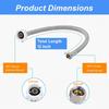 2lots High Pressures Braided Metal Toilet Supply Tube with Smooth Handle Control Valves For Easy Water Flows Management