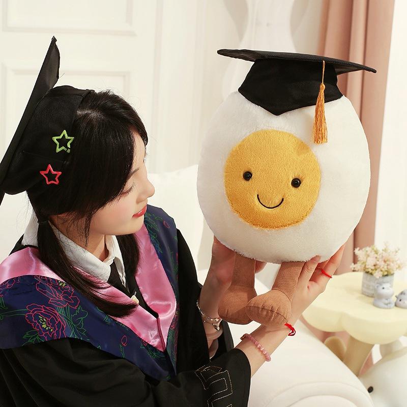 Series Super Cute and Fun Doctor's Boiled Egg Plush Companion Comfort Doll Graduation Gift