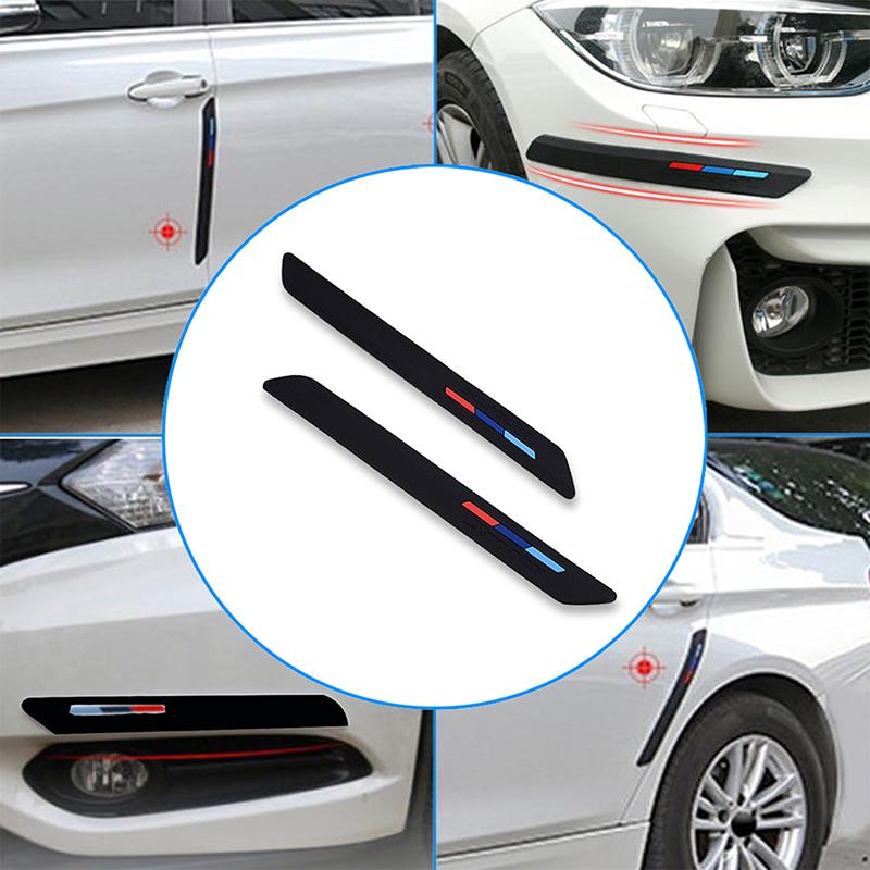AWP1 runmade Universal Car Front Rear Bumper Sport Protector Corner Guard Rubber Strips Side Bumper Protection Guard Anti-Scratch Pad