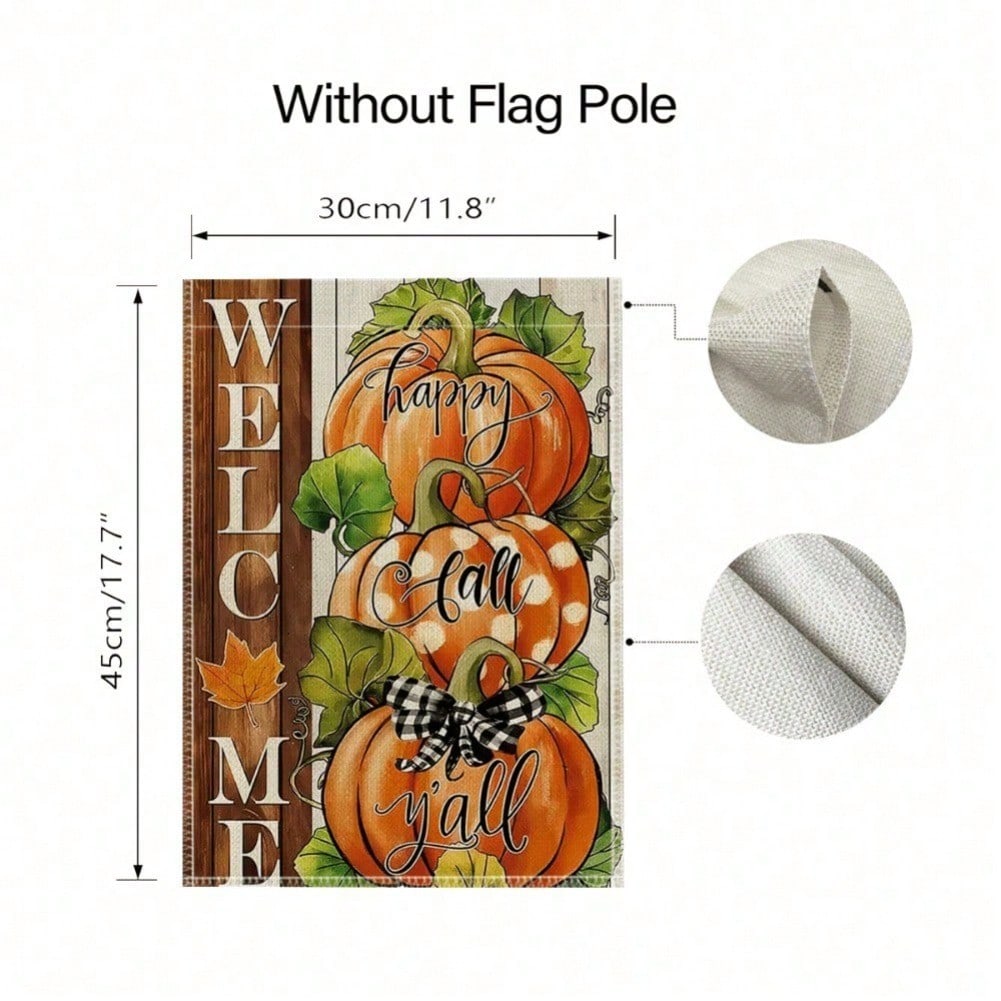 

Double Sided Fall Garden Flag Autumn Buffalo Plaid Pumpkin Outdoor Porch Yard Thanksgiving Decor 20x30cm разноцветный