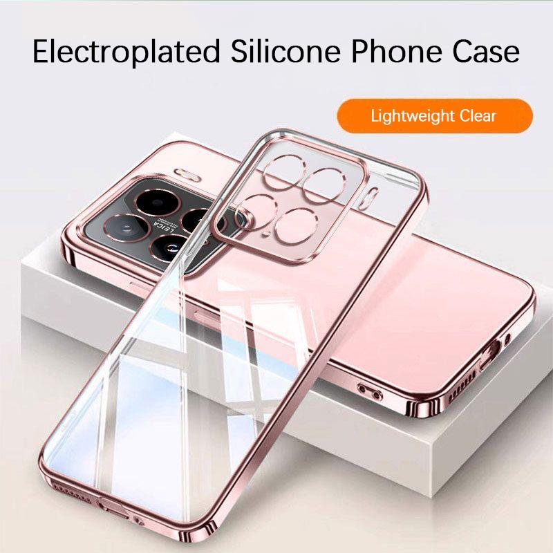 Original Thin Phone Case for Xiaomi  17T Pro 15 15T Pro Ultra 15Pro 15Ultra 15TPro 5G Clear Plating Silicone Soft Back Cover