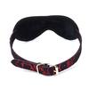 Lace BDSM Blindfold with Adjustable Strap Red Black Eye Mask for Sensory Deprivation Soft Inner Lining Intimate Accessory for Couples Role Play
