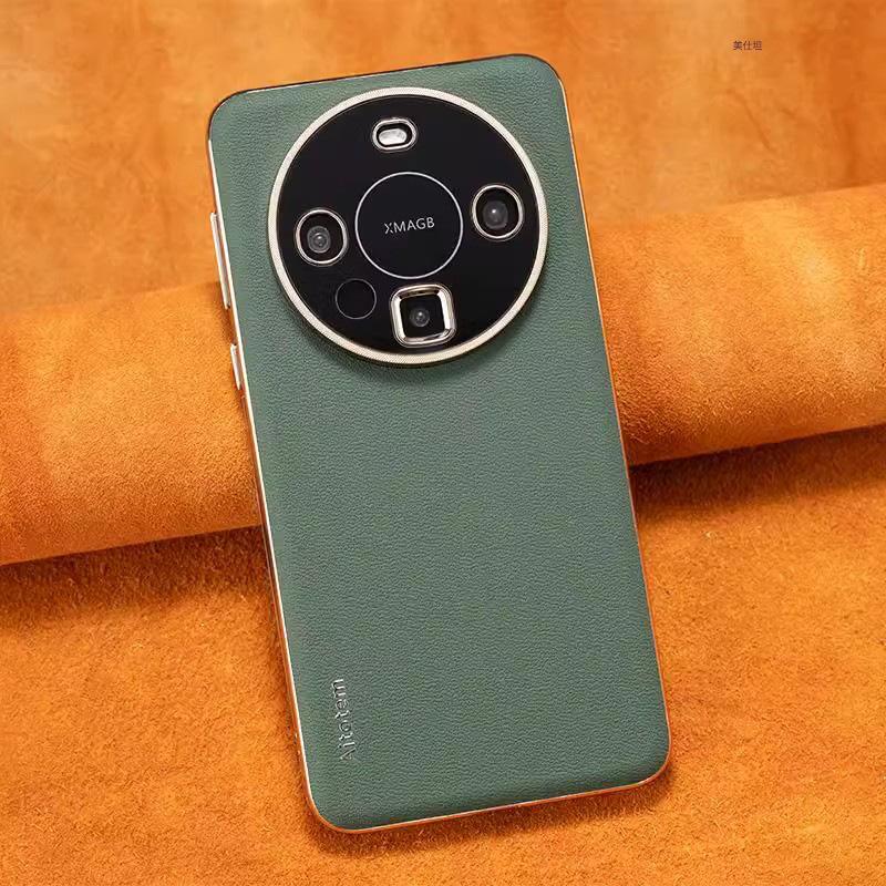 Applicable to Huawei mate60pro mobile phone case electroplating Huawei electroplating all-inclusive m60 business men's and women's high-end leather ca