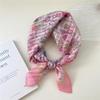58 Floral Cotton Linen Scarf: Korean Ditsy Print Neckerchief for Spring, Summer, Autumn - Versatile Headband and Headscarf