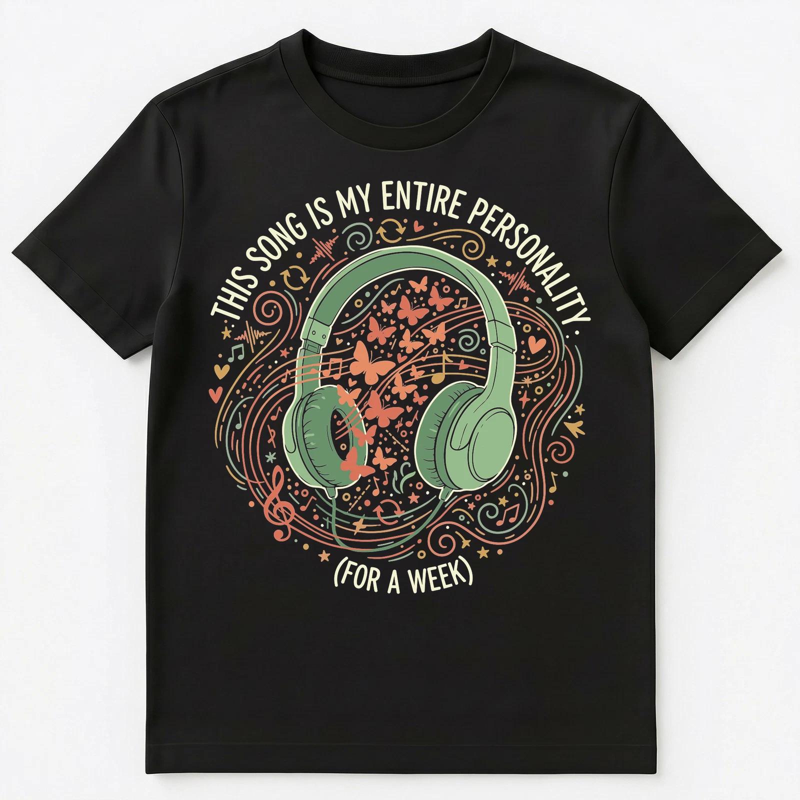 

Music Lover Relatable Song Obsession Play Tune Repeat Unisex T-Shirt XL